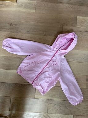 Zara Pink Hooded Windbreaker Jacket